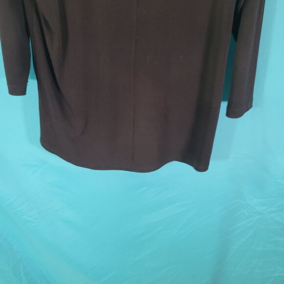 Chicos Womens Black Long Sleeve Top Size 0 - Picture 11 of 11